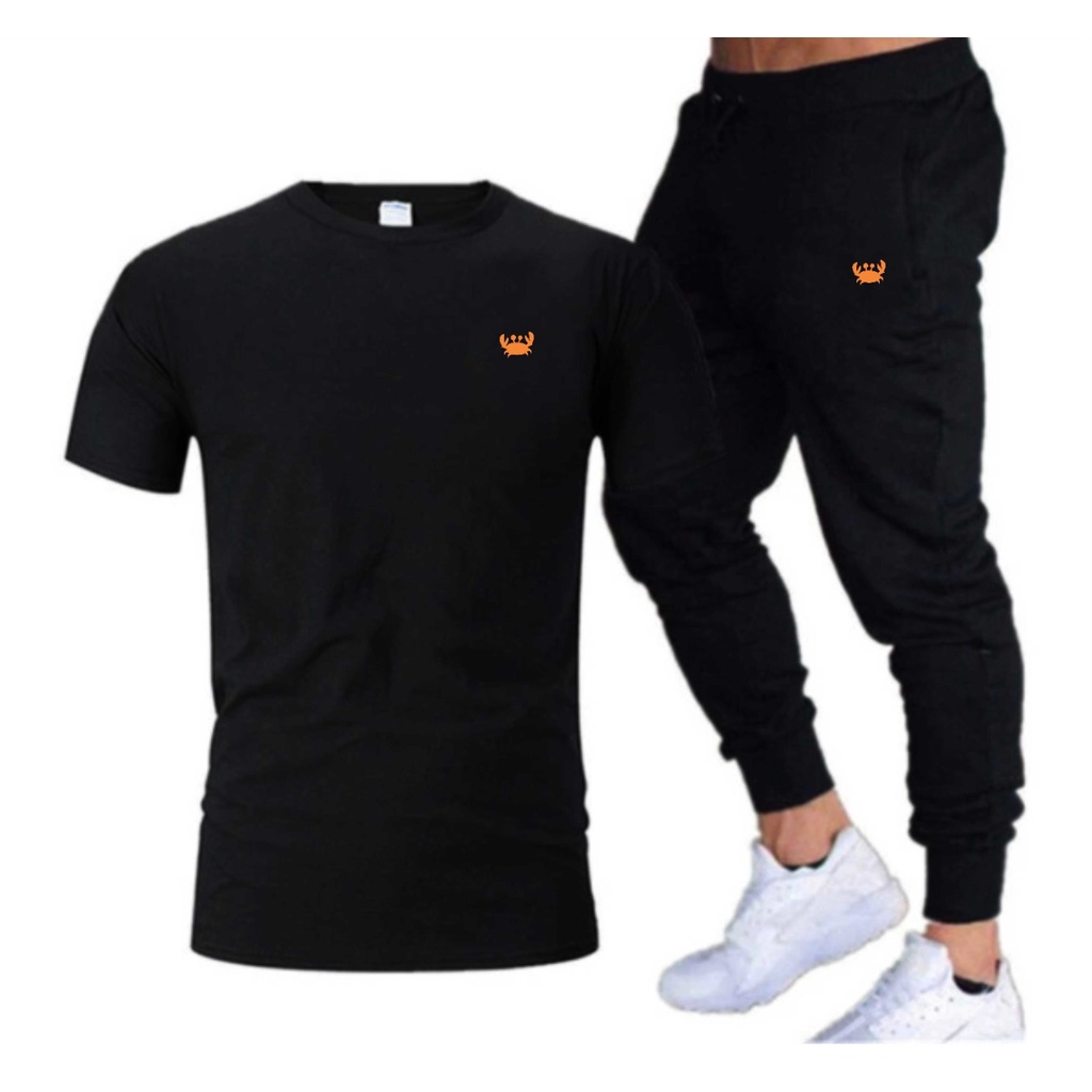 Calça preta best sale masculina moletom