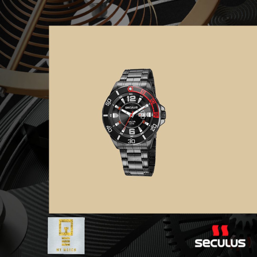 Relógio Seculus com Calendário, 2 anos de Garantia + NF | Shopee Brasil