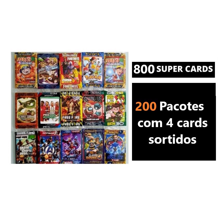 Roblox - Card Game / Cartas / Figurinhas - Kit 50 Pacotes com 4 cards (200  cards) em Promoção na Americanas