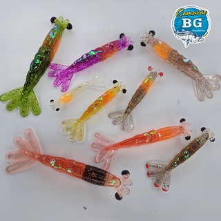 Kit com 20 Unidades do melhor Camarão Artificial BG 7.5cm isca de silicone para peixes predadores