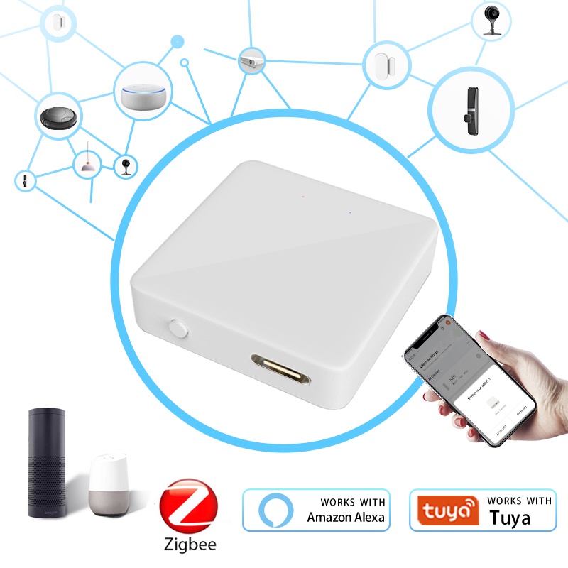 Benexmart tuya inteligente zigbee casa ponte hub gateway com fio sem fio de  automação residencial vida inteligente app conectar tuya zigbee dispositivos