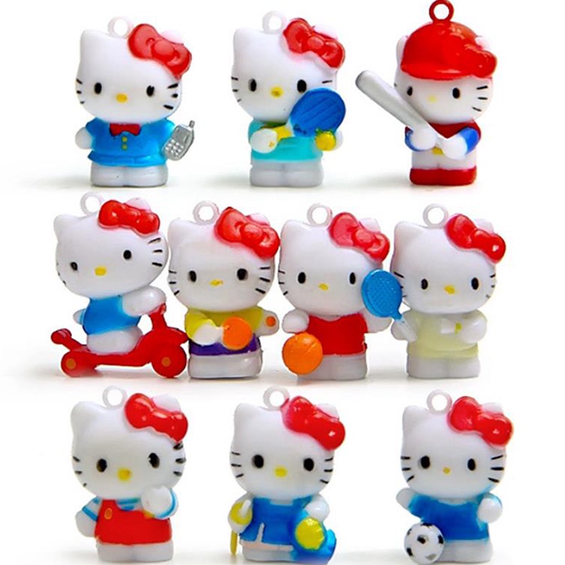 1pc Pacote Hello Kitty DIY Kawaii Anime Personagem Boneca Modelo