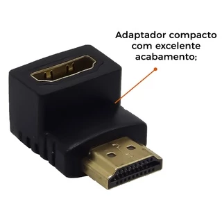 Adaptador Hdmi Curva Em L 90 Graus Macho X FemeA