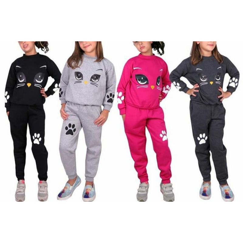 Conjunto moletom feminino store gatinho