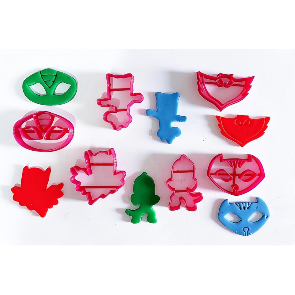 Cortadores Pj Masks Silhuetas E Rostos Toppers Para Docinhos