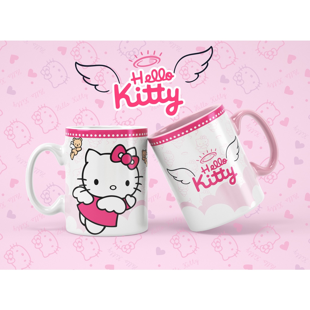 Caneca Hello Kitty Gatinha Boneca Desenho Antigo em Promoção na