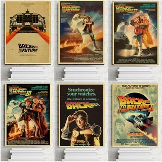 Filme Clássico De Volta Ao Futuro Cartaz Papel kraft Impressão retro psoter Pintura Artística De Decoração Doméstica