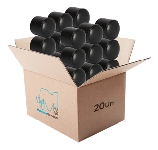 20 Ponteira Externa De Cadeira Com Pe Redondo 1,2cm 1/2 Pvc