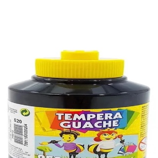 TINTA GUACHE 250 ML PRETO - ACRILEX 520