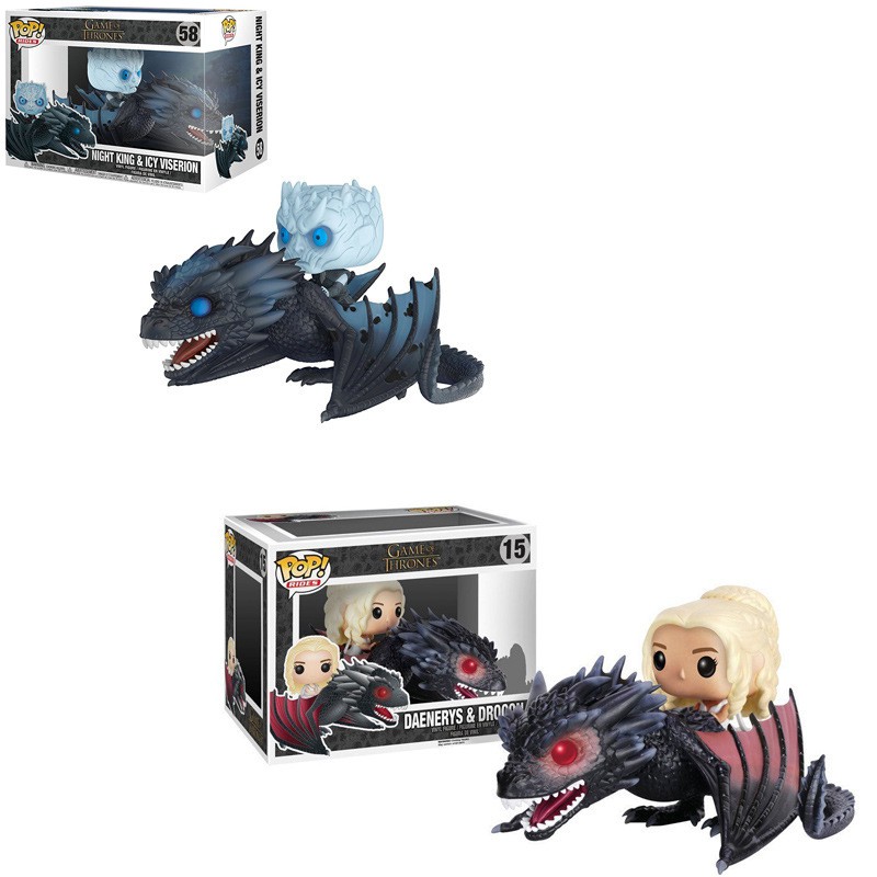 Funko Pop Jogo De Tronos Bonecas Daenerys Targaryen Night King Ride Ação Vinil Dragão