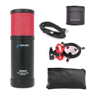 Microfone condensador com fio USB Arcano HERMON