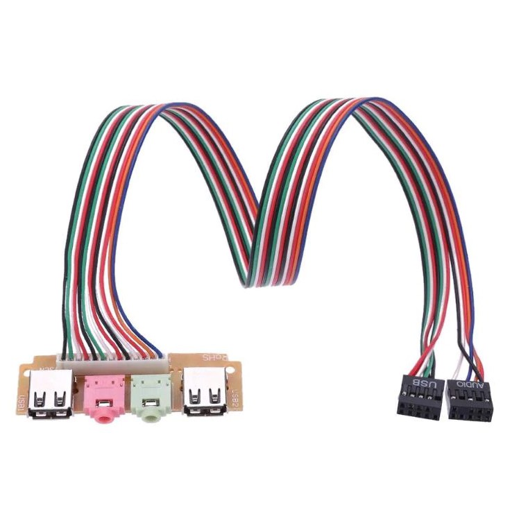 Placa Painel Usb Frontal Porta Usb Áudio Mic Fone De Ouvido Pc Novidade novo