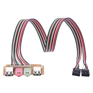 Placa Painel Usb Frontal Porta Usb Áudio Mic Fone De Ouvido Pc Novidade novo