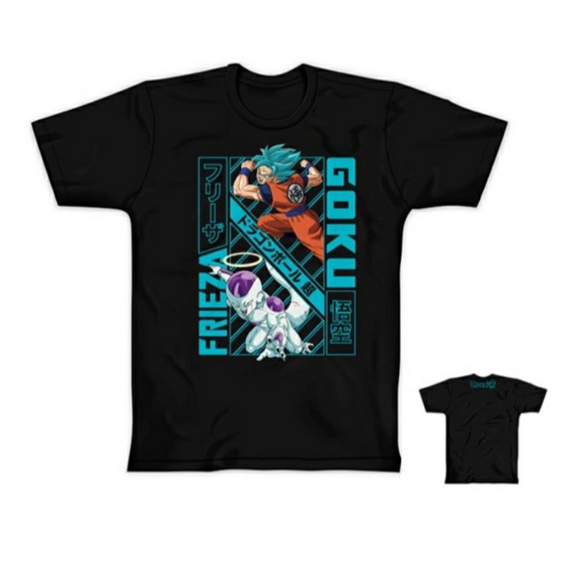 Camiseta Dragon Ball Kanji Goku x Freeza Clube Comix - Super Geek