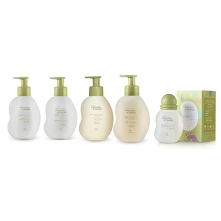 Presente Natura Mamãe e Bebê (água de colônia + shampoo + condicionador + hidratante + sabonete líquido)