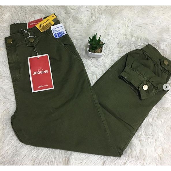 Calça verde militar store sawary