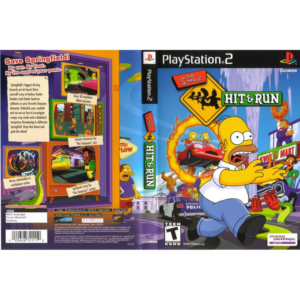 Simpsons hit and run playstation 2 discount