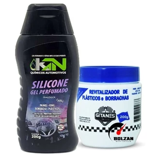 Revitalizador Plástico, Painel E Para-choque Para Carros Gel + Silicone em Gel Perfumado 200g - KN Automotivos