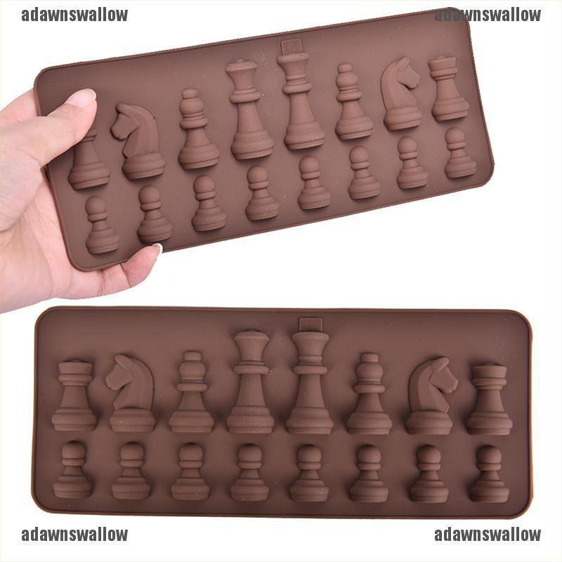 ada 1 Pç Molde de Silicone em Forma de Jogo Xadrez para Chocolate