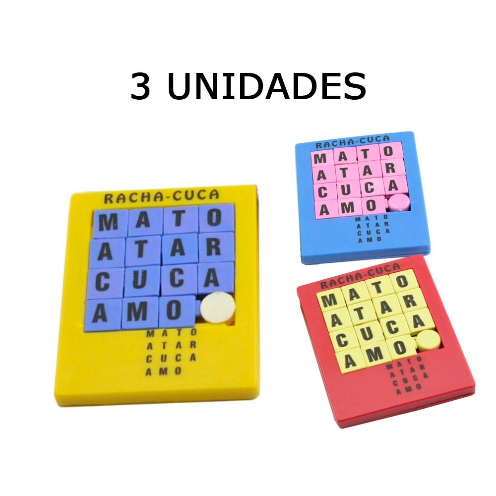 3 Racha Cuca Jogo Quebra Cabeça Letras Infantil Lembrancinha | Shopee ...