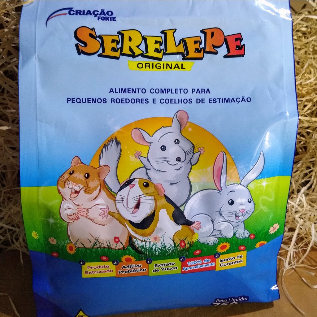 Ração Extrusada Serelepe a granel - pequenos roedores e coelhos - 50g