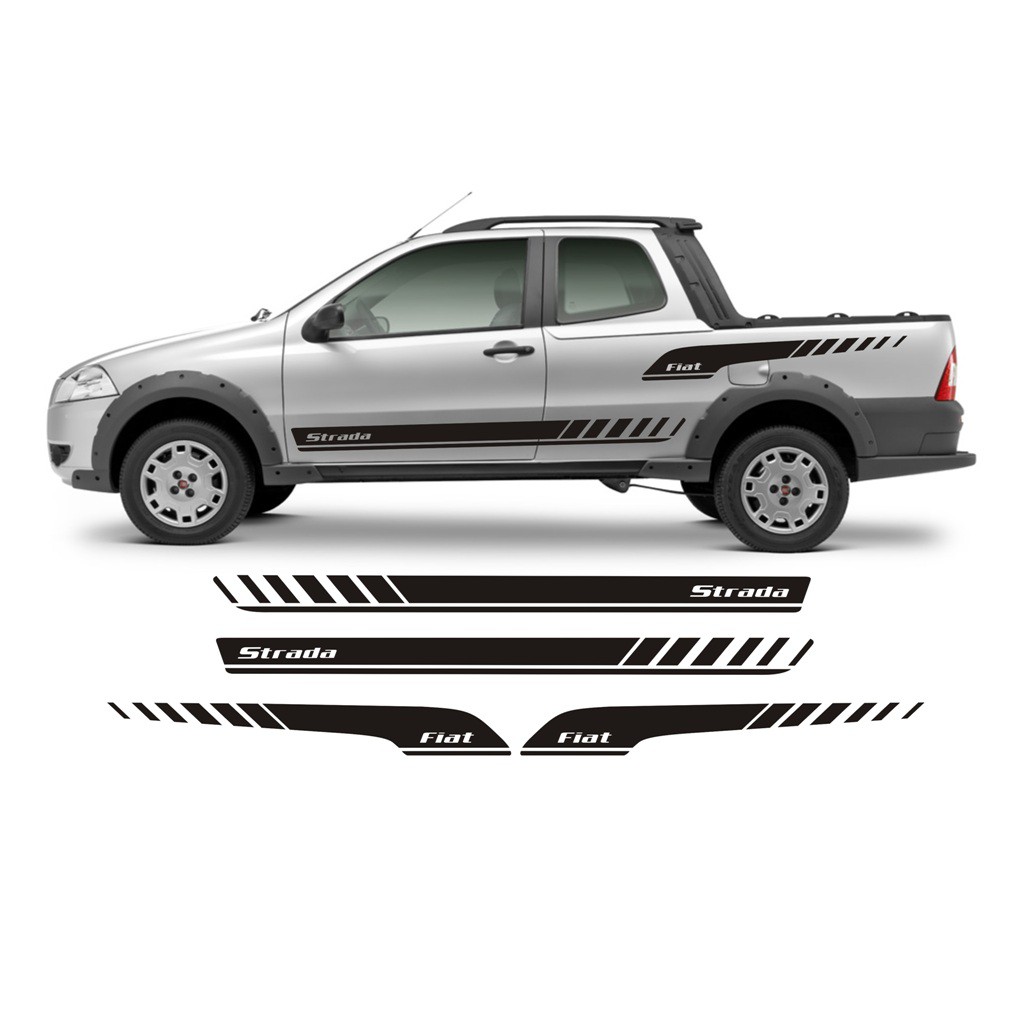 Faixa Lateral Fiat Strada St1 Adesivos Fita Colante Acessório | Shopee ...
