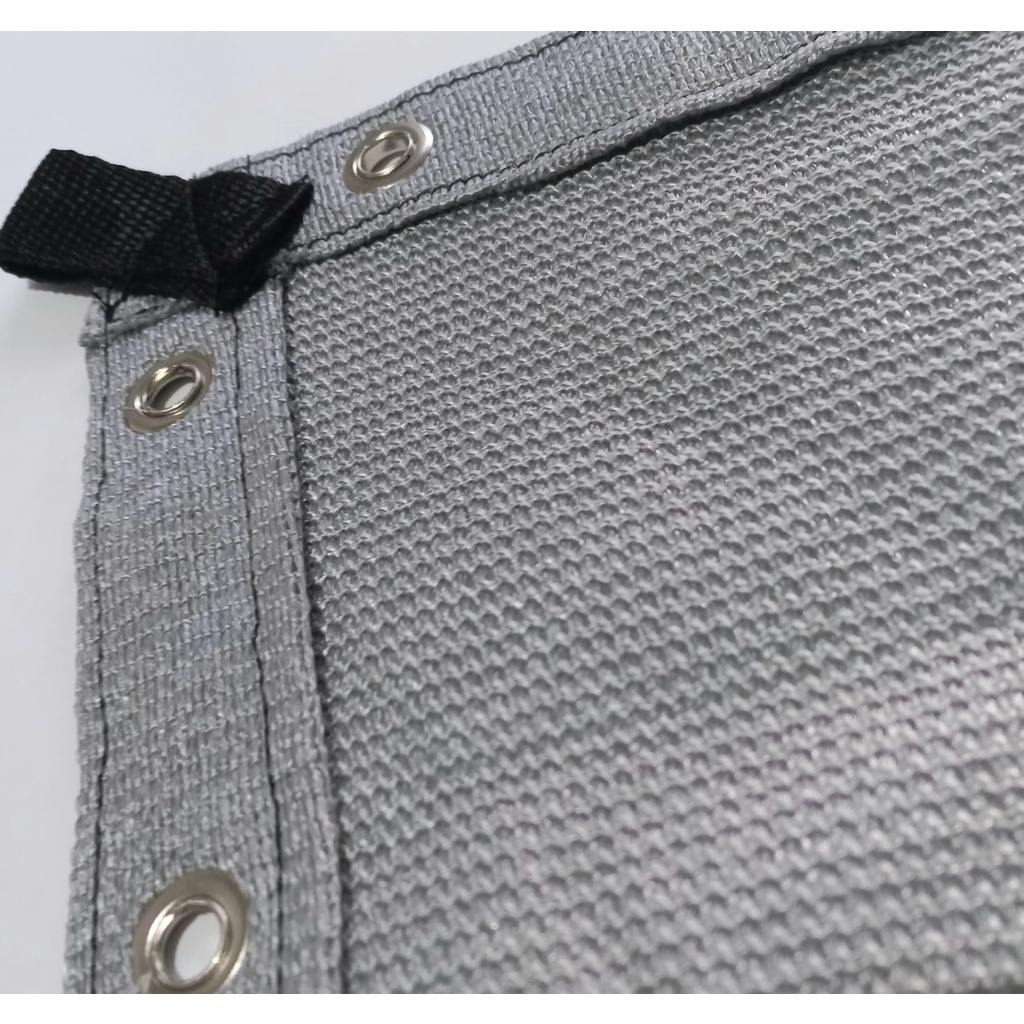 Tela Sombrite 90% Decorativa Cinza 4x3 Bainha/ilhos
