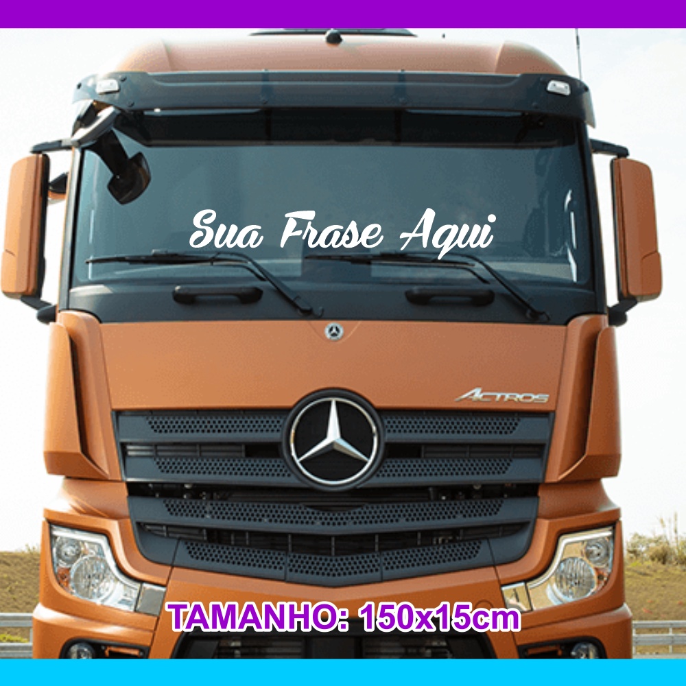 Adesivo personalizado frase nome para caminhão 150x15cm | Shopee Brasil