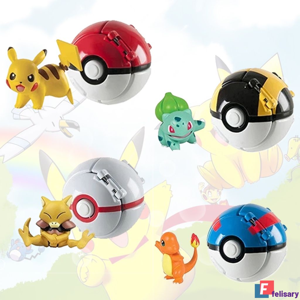 Pokemon em Miniatura com Pokebola Lacrada 1 Pokemon Aleatório em cada  Pokebola BS