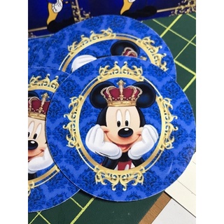 30 adesivos mickey realeza