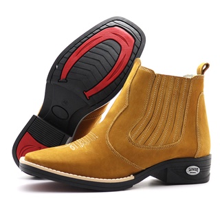 Botina Masculina Couro Nobuck Texana Country