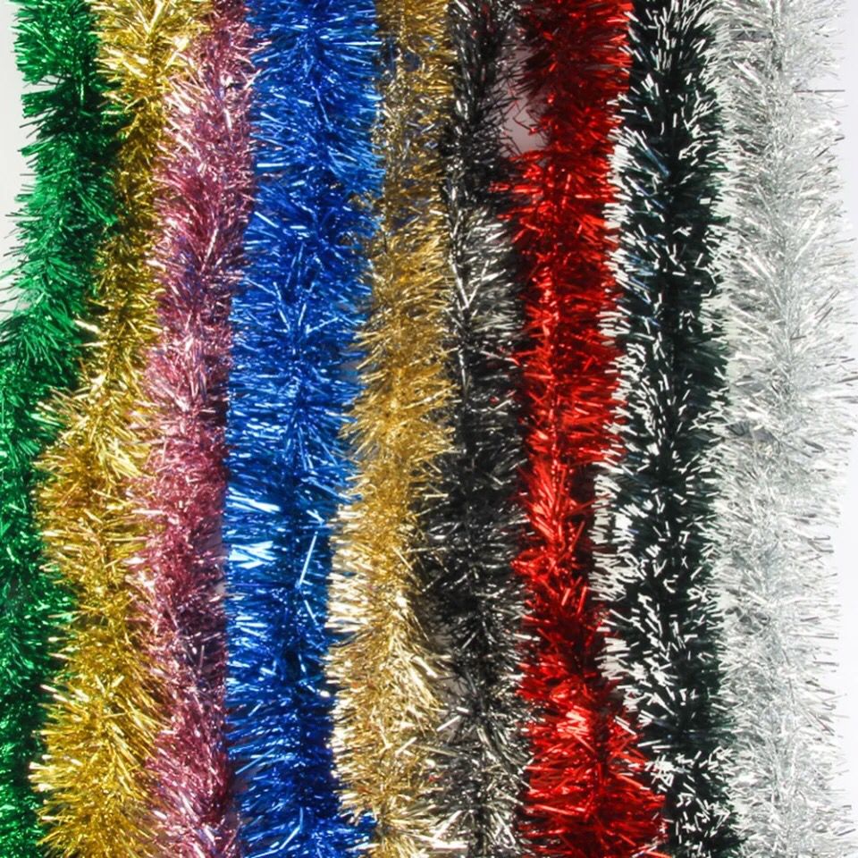 Festão de Natal Metalizado 2m x 7cm - Decoração de Natal | Shopee Brasil