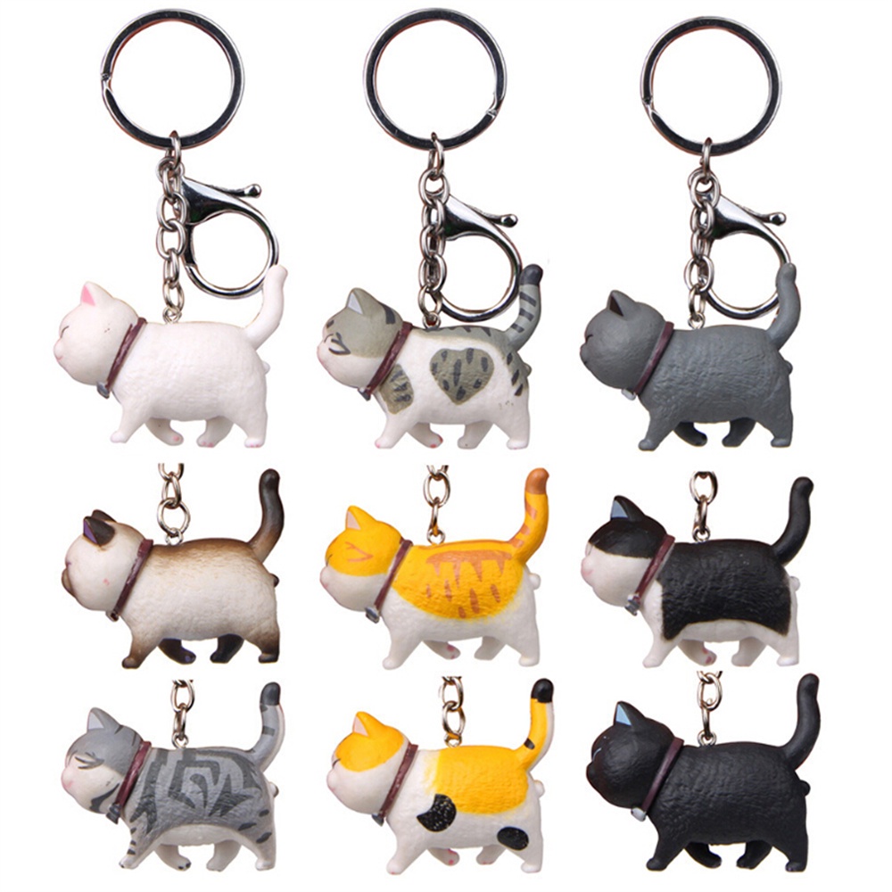 Conjunto de estatuetas de mini gato,Figuras de gato de animais de desenho  animado de 6 peças - Conjunto de jogo de gatinho de desenho animado para  crianças pequenas, meias para lembrancinhas de