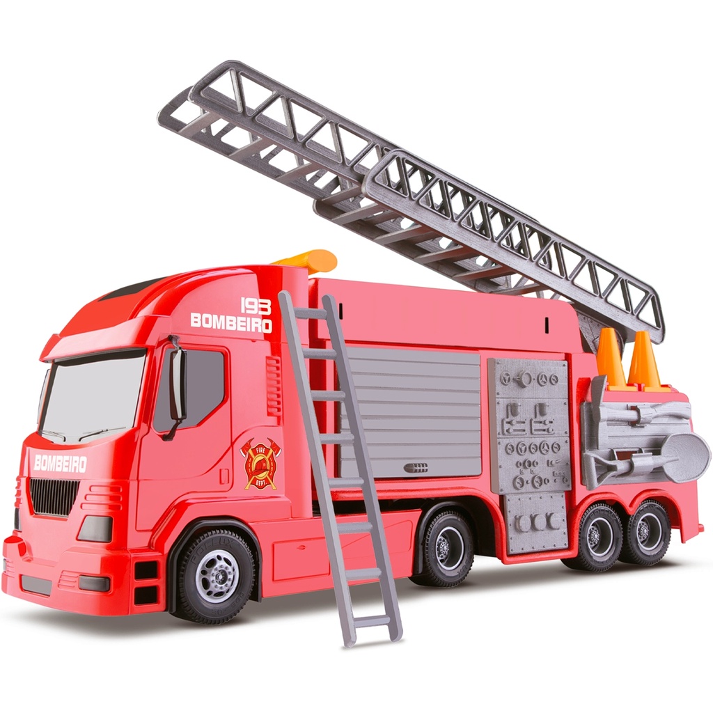 Caminhao Bombeiro Pollux 8 rodas 46cm Com Acessorios - Silmar ...