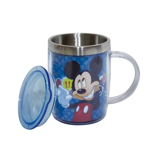 Caneca Térmica Com tampa Azul Mickey 450ml - Disney