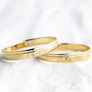 Par de Aliança em Ouro 18k