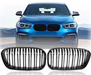 Par De Grade Dianteira Bmw 116i 118i 120i 125i 135i F20 F21 De 2015 À 2018 - Preto Brilhante