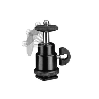 Mini Cabeça De Tripé Ball Head 1/4 Suporte Sapata Foto Vídeo