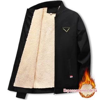 (M-4XL) Jaqueta Masculina De Veludo De Outono E Inverno Casual Tendência Coreana De Espessura À Prova De Vento