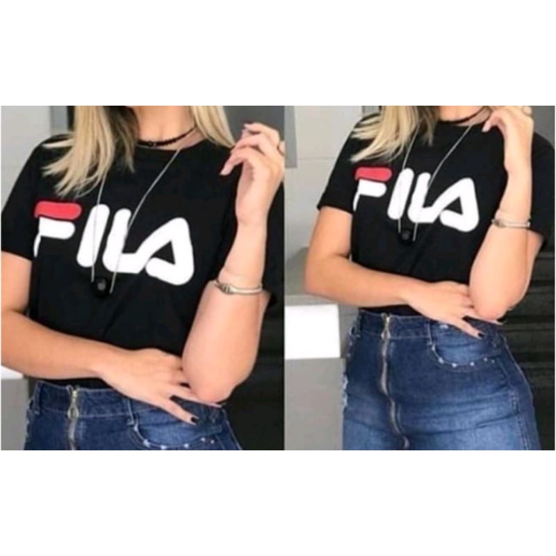 T shirt best sale feminina fila