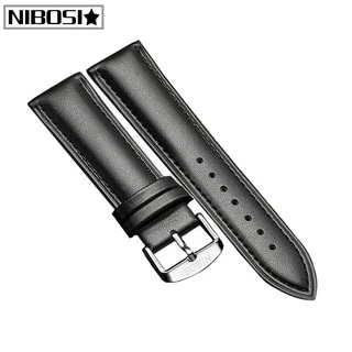 NIBOSI Pulseira de Couro Legítimo / Pulseira Sobressalente Vintage de 20mm/22mm para Relógio de Pulso
