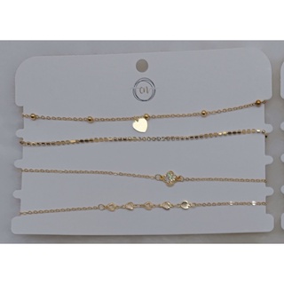 Kit 04 Choker Luxo Colar Prata Dourado colar festa Para Festa / Clube / Presente/casamento/viagem