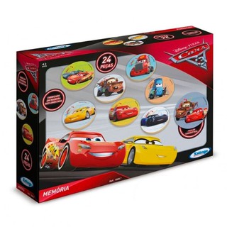 Jogo Da Memória Carros Disney 24 Peças Infantil Xalingo