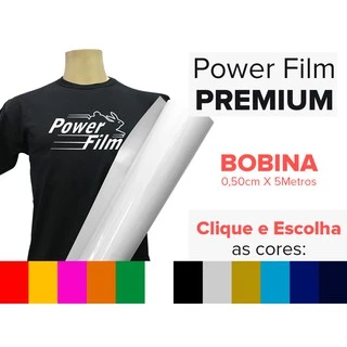 Power Film Premium - Bobina 0,495x5m - Todas as Cores - Filme de Recorte
