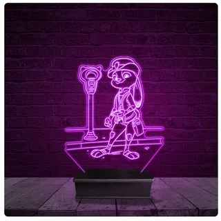 Luminária e Abajur Acrílico Led - Zootopia 3