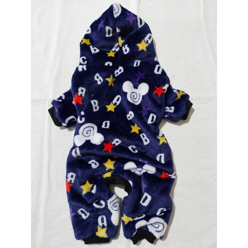 Macacão pijama roupa frio inverno pet cão gato