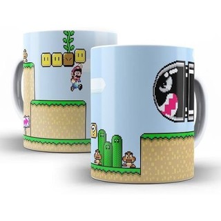 Mug Pop Colecionáveis Mario Kart Jogos Super Mario World Pixel