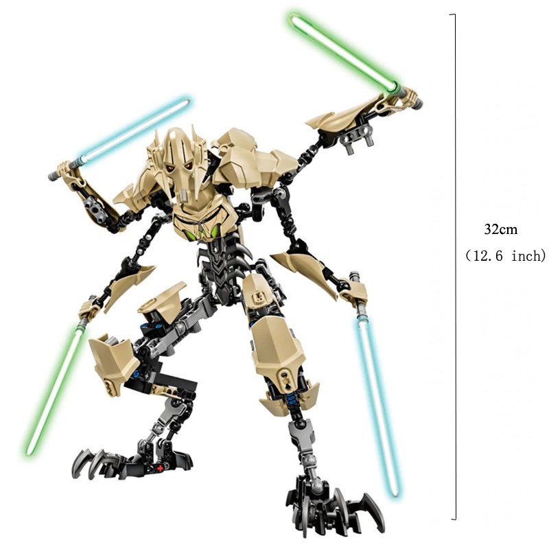 Miniatura General Grievous Star Wars Xadrez De Metal.