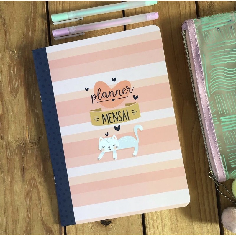 Planner Mensal Fofo Marca Cartoes Gigantes Shopee Brasil