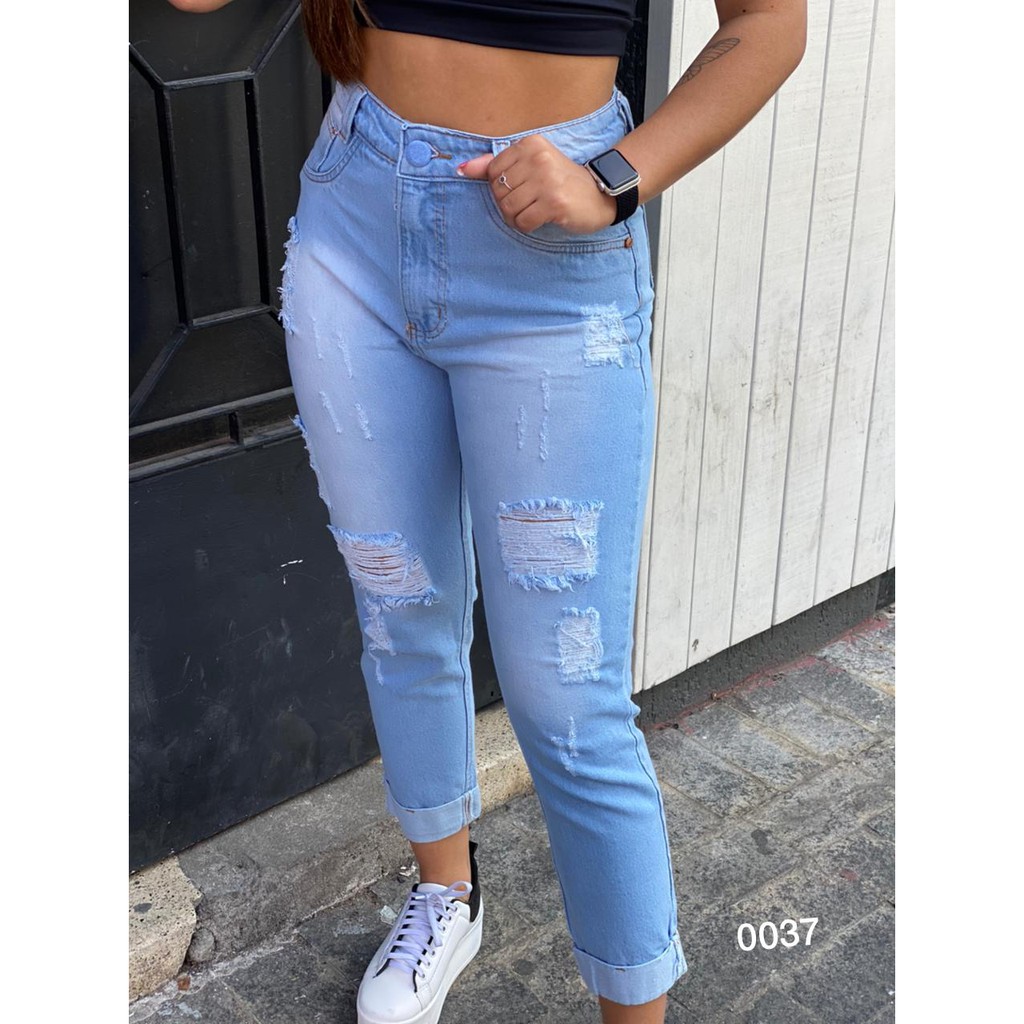 Calça cintura hot sale alta boyfriend